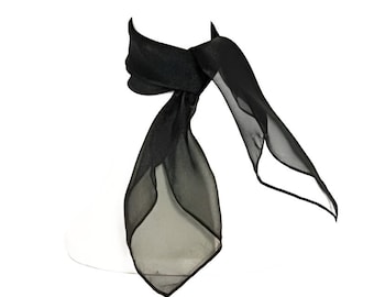 Black Organza Neck Scarf / Headscarf