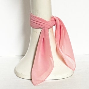 Bubblegum Pink Chiffon Neck Scarf / Headscarf