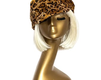 Schiebermütze Leopard Kunstpelz