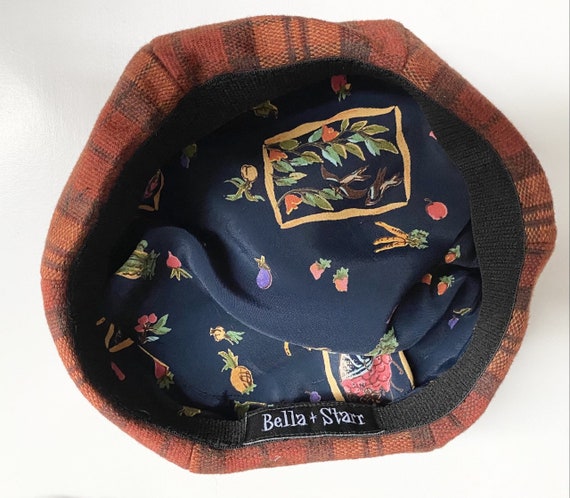 Rust Plaid Beret Hat - Etsy display picture 3
