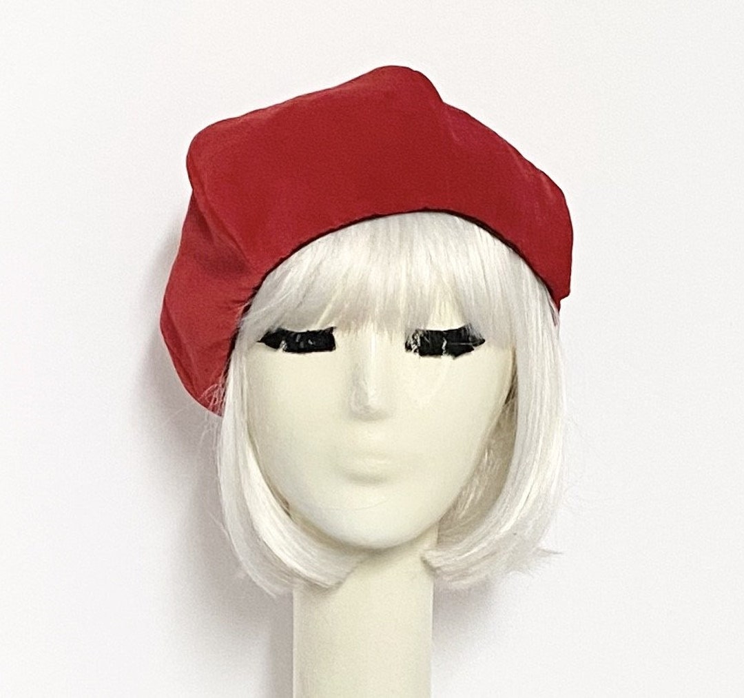 Velveteen Red Beret Hat, French Beret, Pin up Girl Hat - Etsy