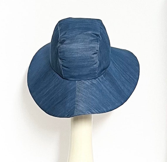 Denim Wide Brim Hat, Sun Hat, Denim Hat, Boho Hat, Floppy Hat