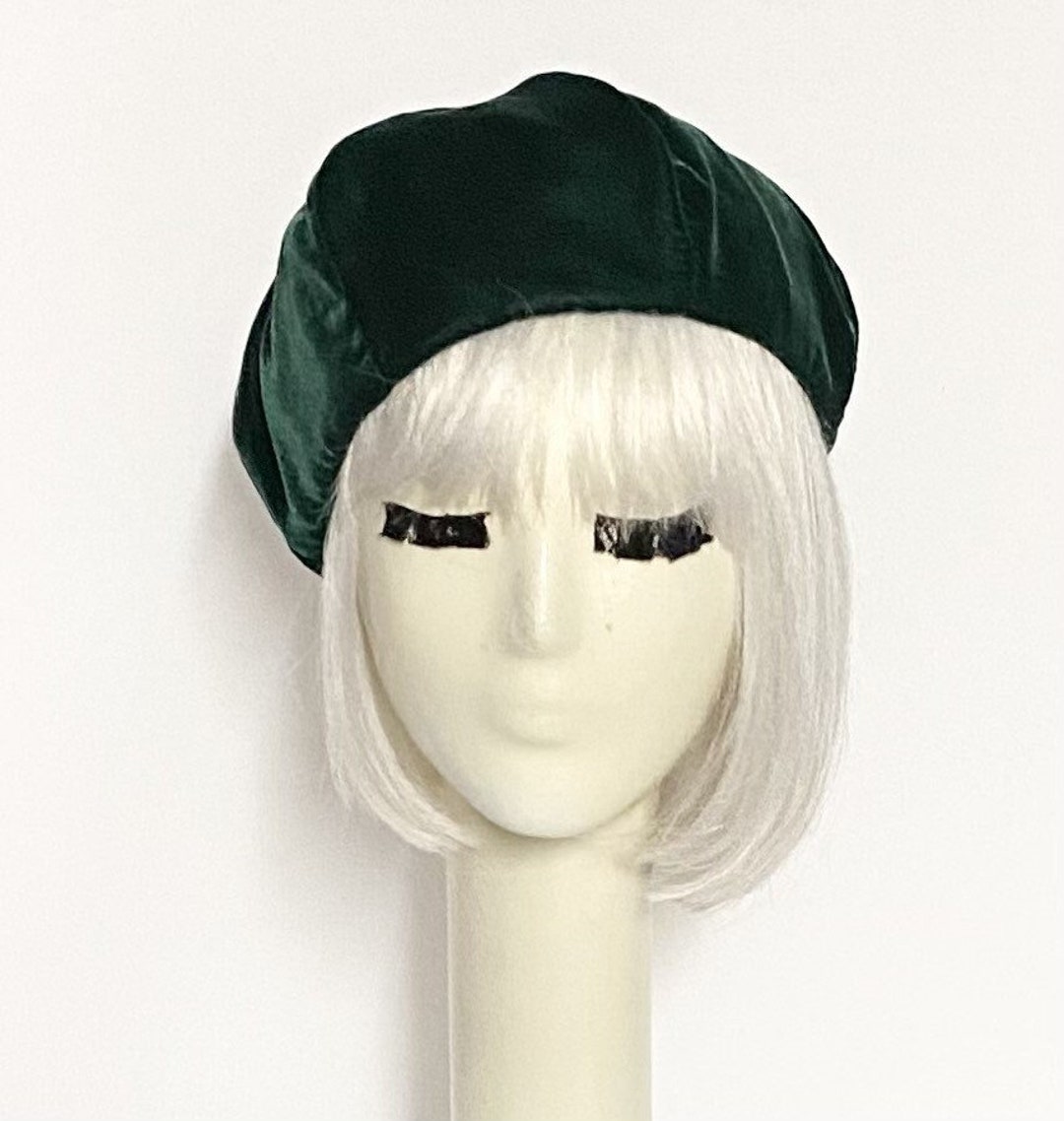 Velvet Emerald Green Beret Hat French Beret Pin up Girl Hat - Etsy