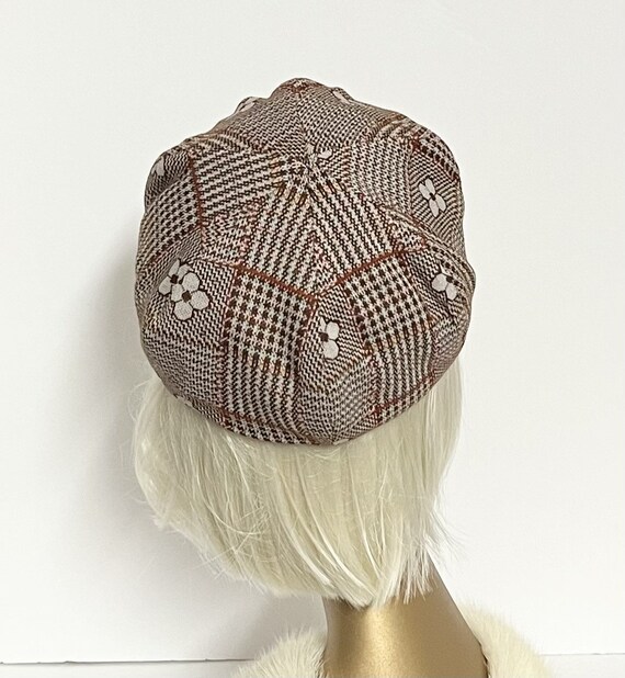 Plaid Floral Beret Hat - Etsy display picture 2