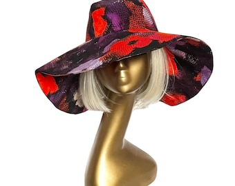 Oversized Wide Brim Sun Hat Wide Brim Floral