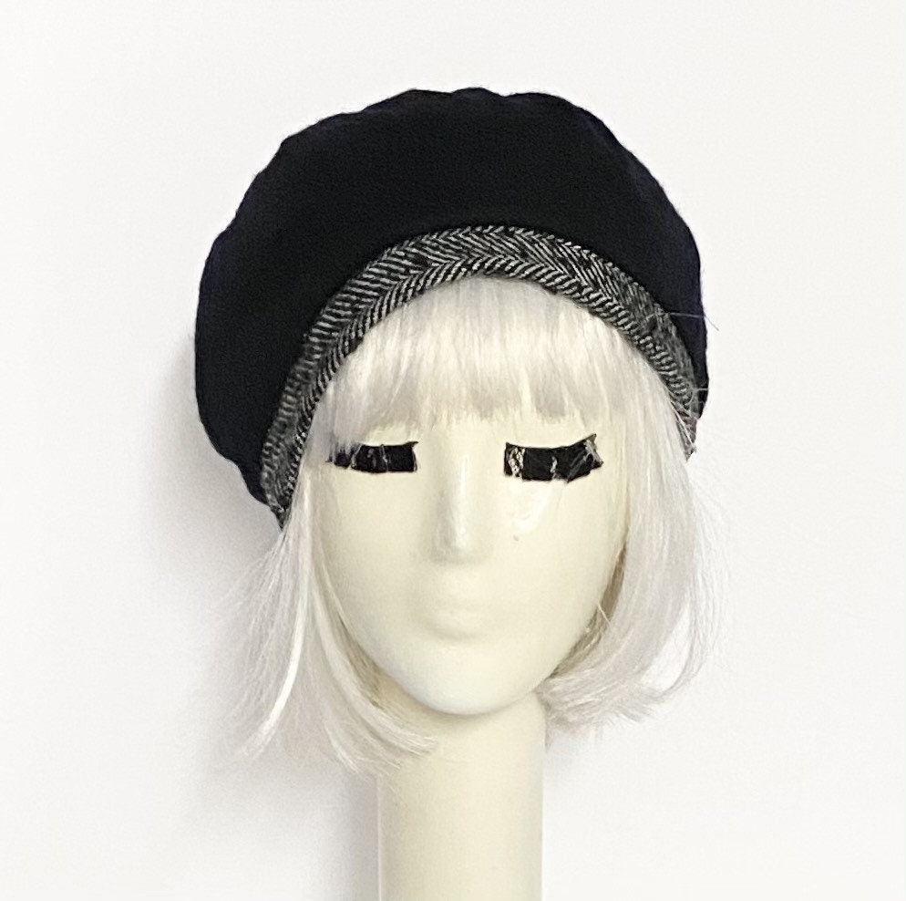 Black Wool Beret Hat - Etsy