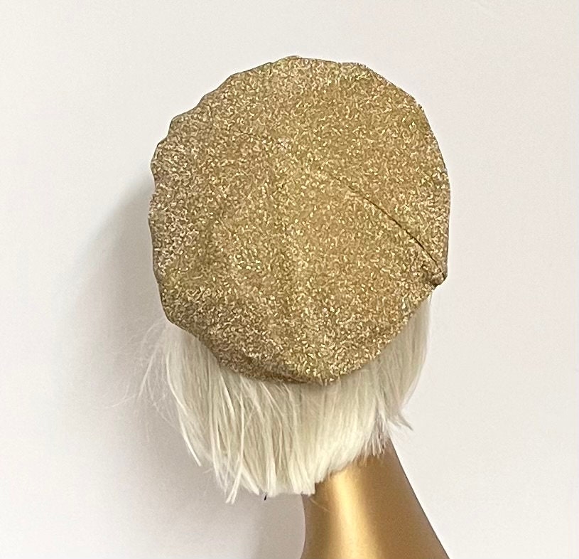 Gold Lurex Metallic Disco Beret Hat - Etsy display picture 1