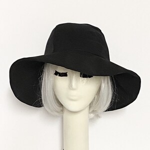 Wide Brim Sun Hat Black - Etsy