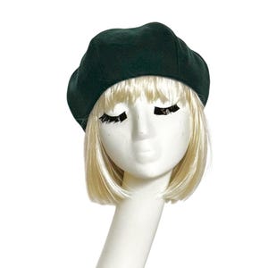 Forest Green Wool Beret Hat
