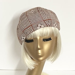 Plaid Floral Beret Hat