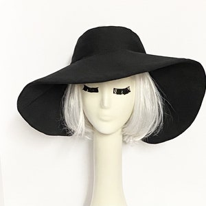 Sun Hat Wide Brim Black Visor