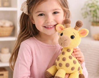 Giraffe Amigurumi Crochet Pattern, Plush Toy PDF, US Terms