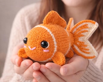 Knitted Goldfish Plush Toy Pattern, PDF Tutorial