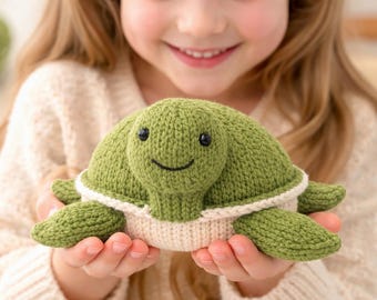 Knitted Turtle Plush Pattern PDF, Instant Download