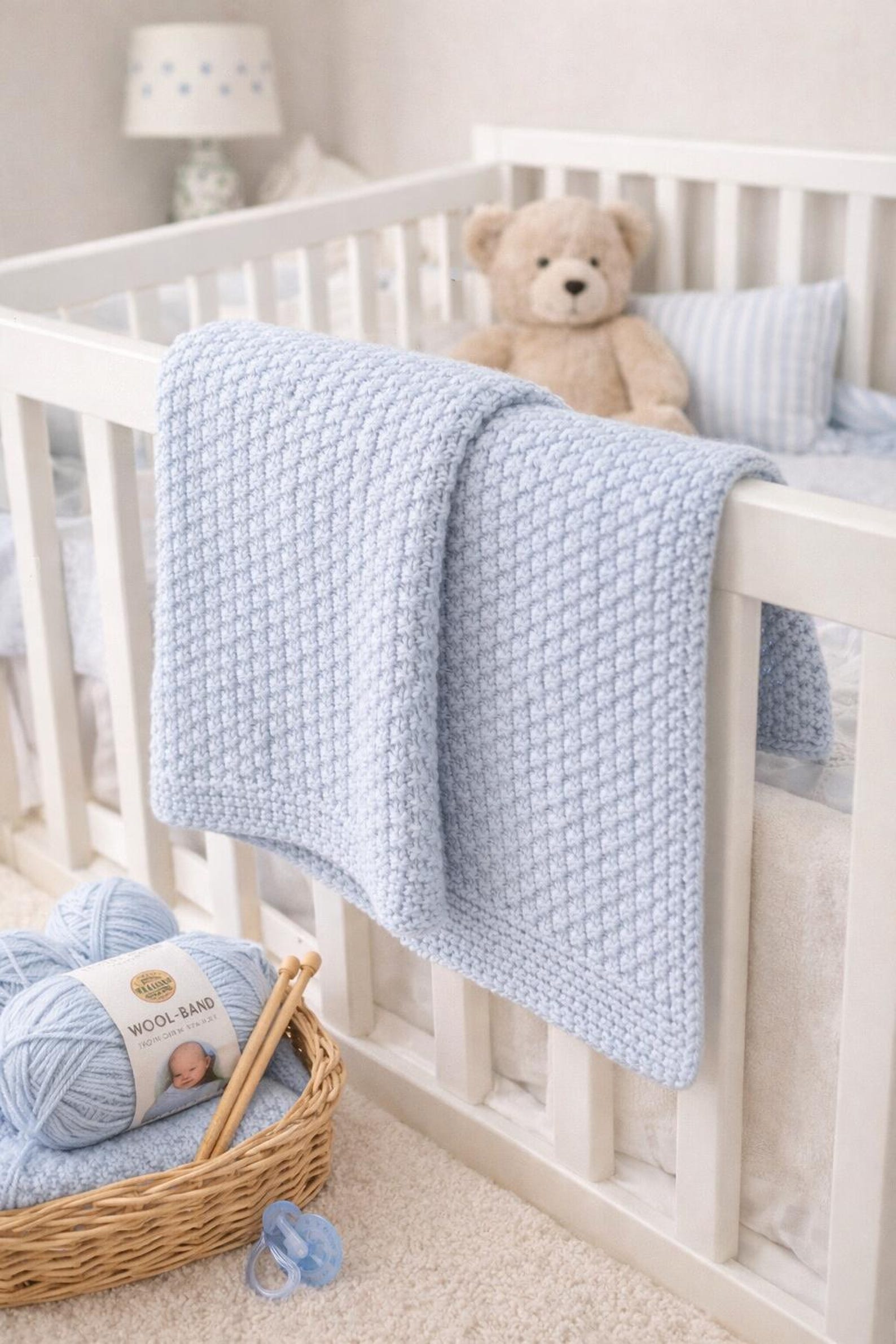 Easy Baby Blanket Knitting Pattern PDF - Etsy