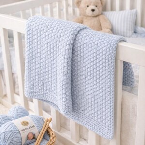 Easy Baby Blanket Knitting Pattern PDF - Etsy