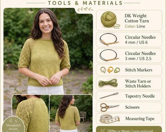 Lace Sweater Knitting Pattern PDF, Top Down Raglan, XS-XXXL