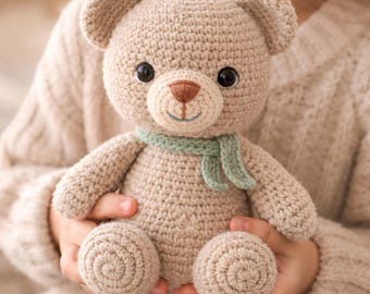 Teddy Bear Amigurumi Crochet Pattern, Beginner Friendly Plush Toy Tutorial (PDF Download)
