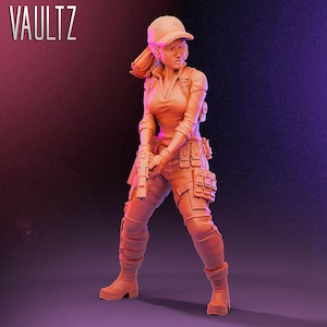 Jill | Survivor Miniature | Resident Evil Fan Art | 30mm 32mm | Vaultz