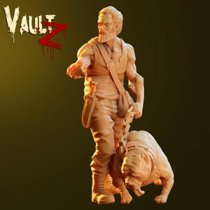 Blind Man & Dog | 30mm 32mm | Survivor Miniature | Zombicide | Vaultz