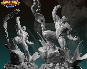 Rage-Fueled Crimson Warlord | 30mm 32mm | Crisis Protocol | Superhero Miniatures | DnD Minis | Legion Miniatures