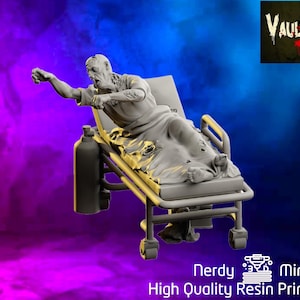 Zombie on a Stretcher | 30mm 32mm | Zombie Miniature | Zombicide | Vaultz