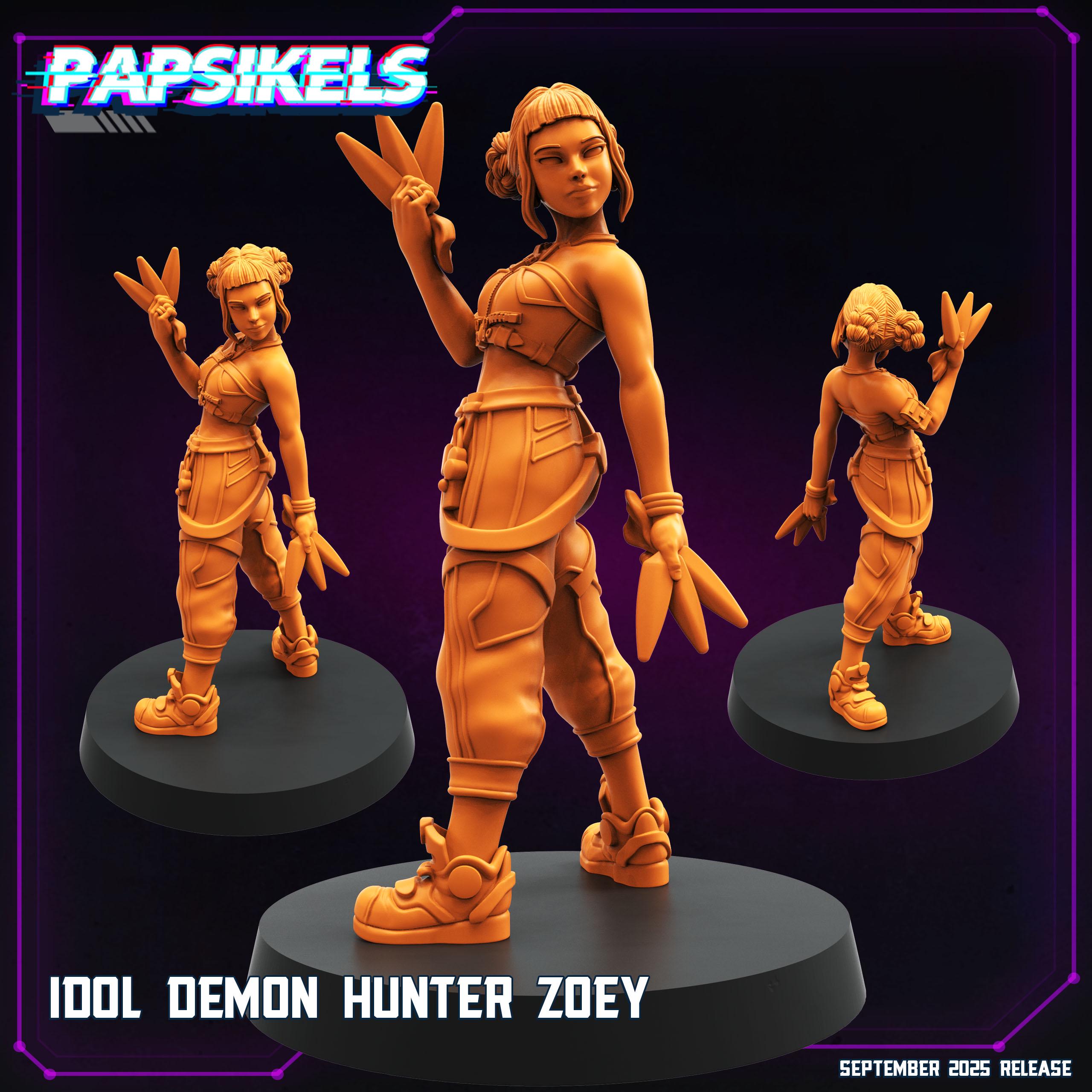Idol Yokai Hunter Zoey | 30mm 32mm | Cyberpunk | Papsikels