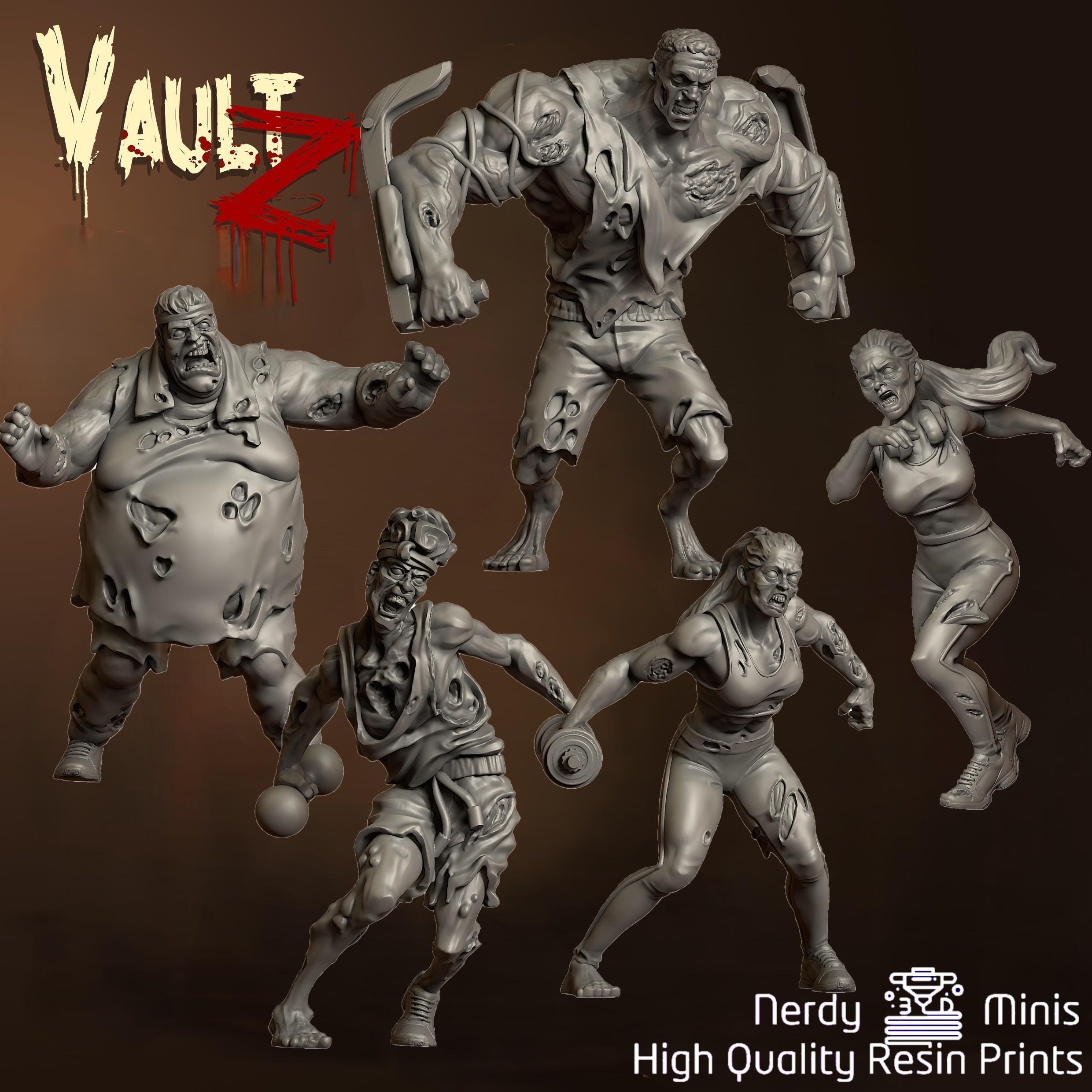 Gym Zombies | 30mm 32mm | Zombie Miniature | Zombicide | Vaultz - Etsy