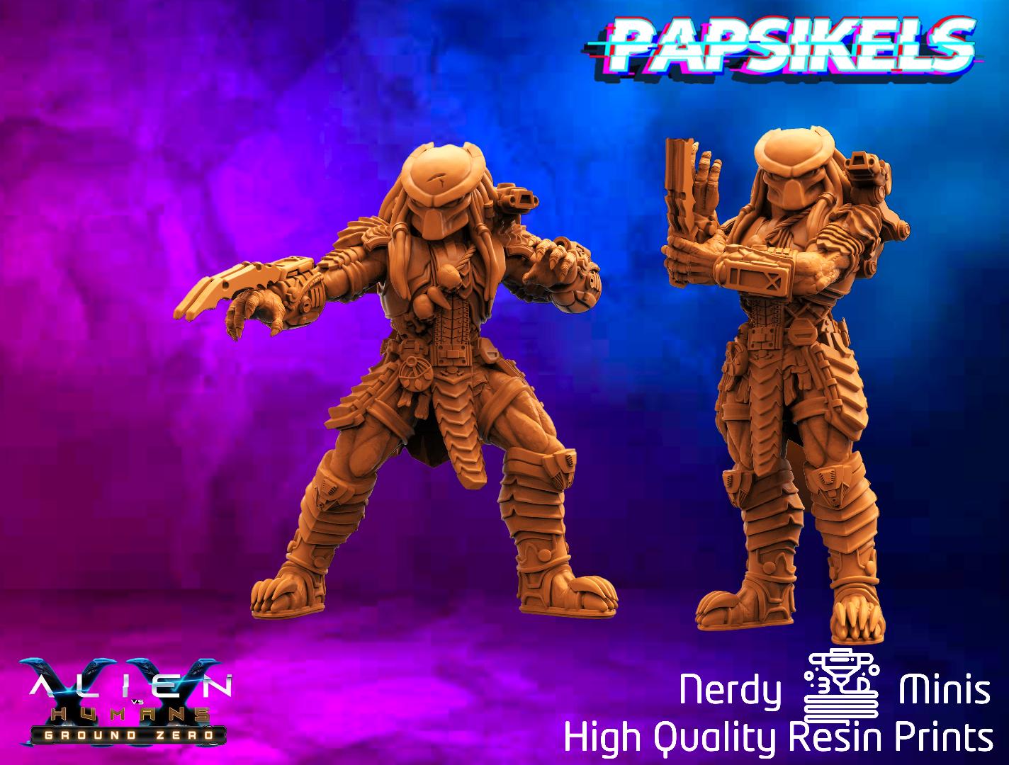 Predator ミニチュア フィギュア 塗装済み 3体セット フィギュア Predator ミニチュア フィギュア 塗装済み 3体セット