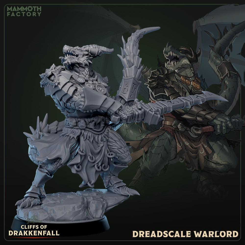 Dreadscale Warlord | 30mm 32mm | Dnd 5e | Dragonborne | Cliffs of