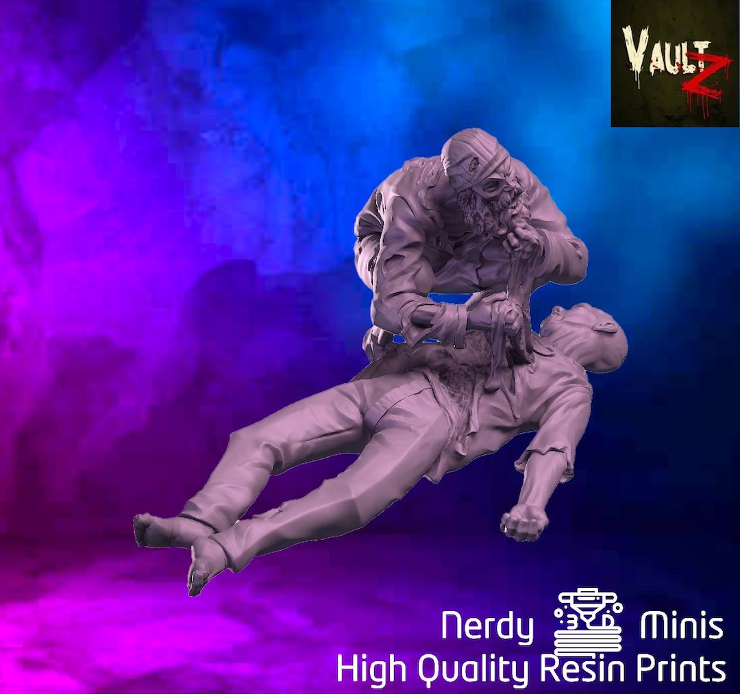 Zombie Eating | 30mm 32mm | Zombie Miniature | Zombicide | Vaultz