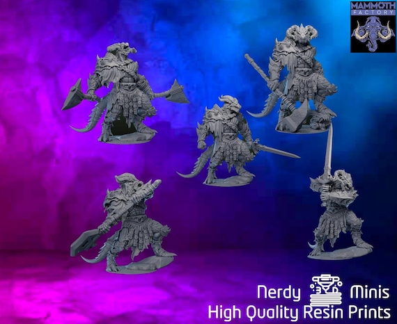 Dragonscale Raiders | 30mm 32mm | Dnd 5e | Dragonborne | Cliffs of