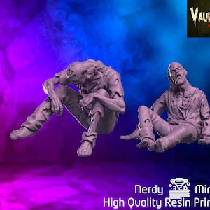 Zombies Sitting | 30mm 32mm | Zombie Miniature | Zombicide | Vaultz