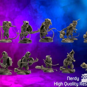 Mouse Citizens Group #1 | 30mm-32mm Scale | Tale of the Archduke of Mousin Vol. 1 | | DnD Minis | Rescale Miniatures