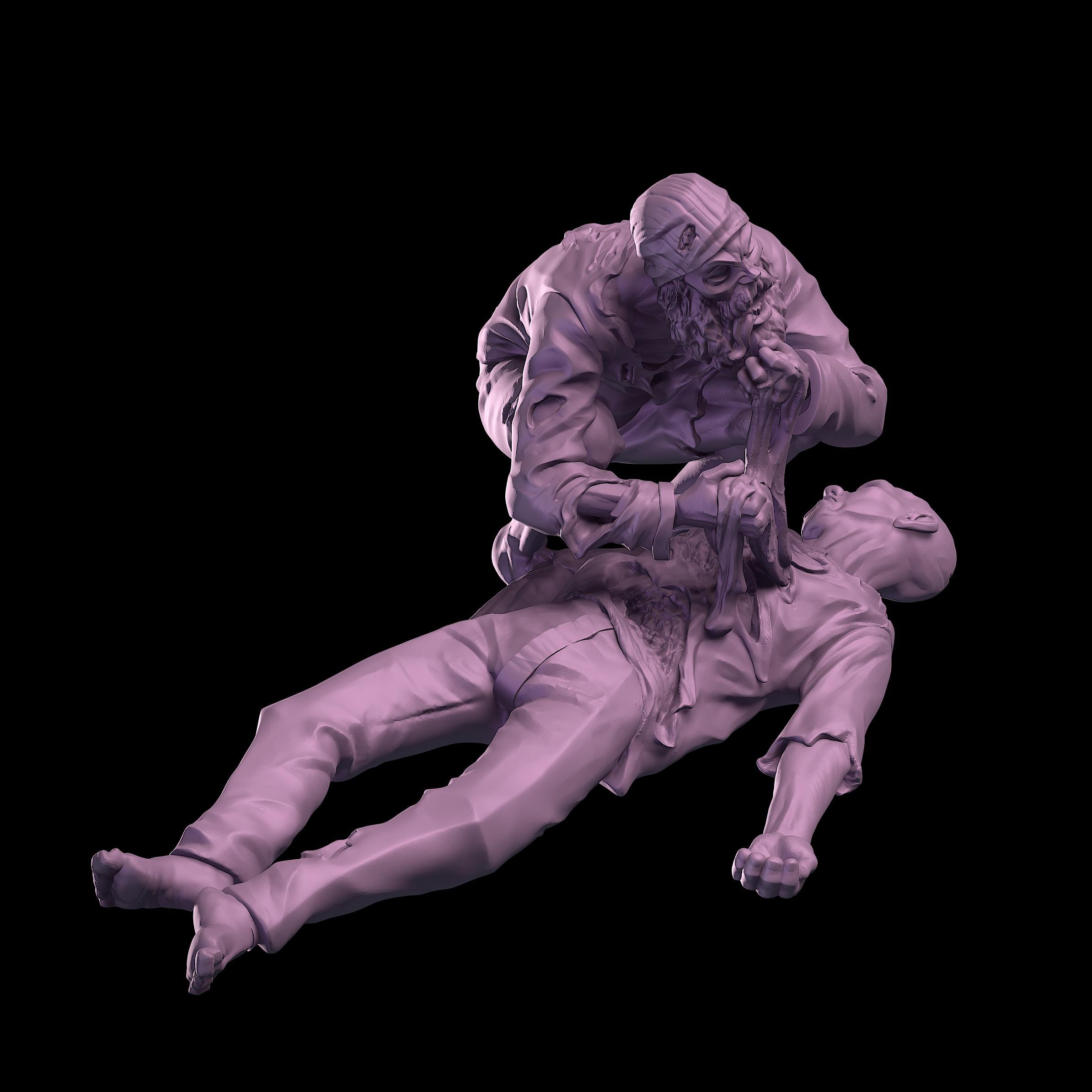 Zombie Eating | 30mm 32mm | Zombie Miniature | Zombicide | Vaultz