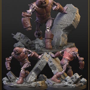 May include: A 3D-printed Zombie Juggernaut figure in a dynamic pose, with a dark red and purple color scheme. The figure is posed on a rocky base. The text "TURNAROUND" and "ZOMBIE JUGGERNAUT 40MM" are visible. The figure is 40mm in size.