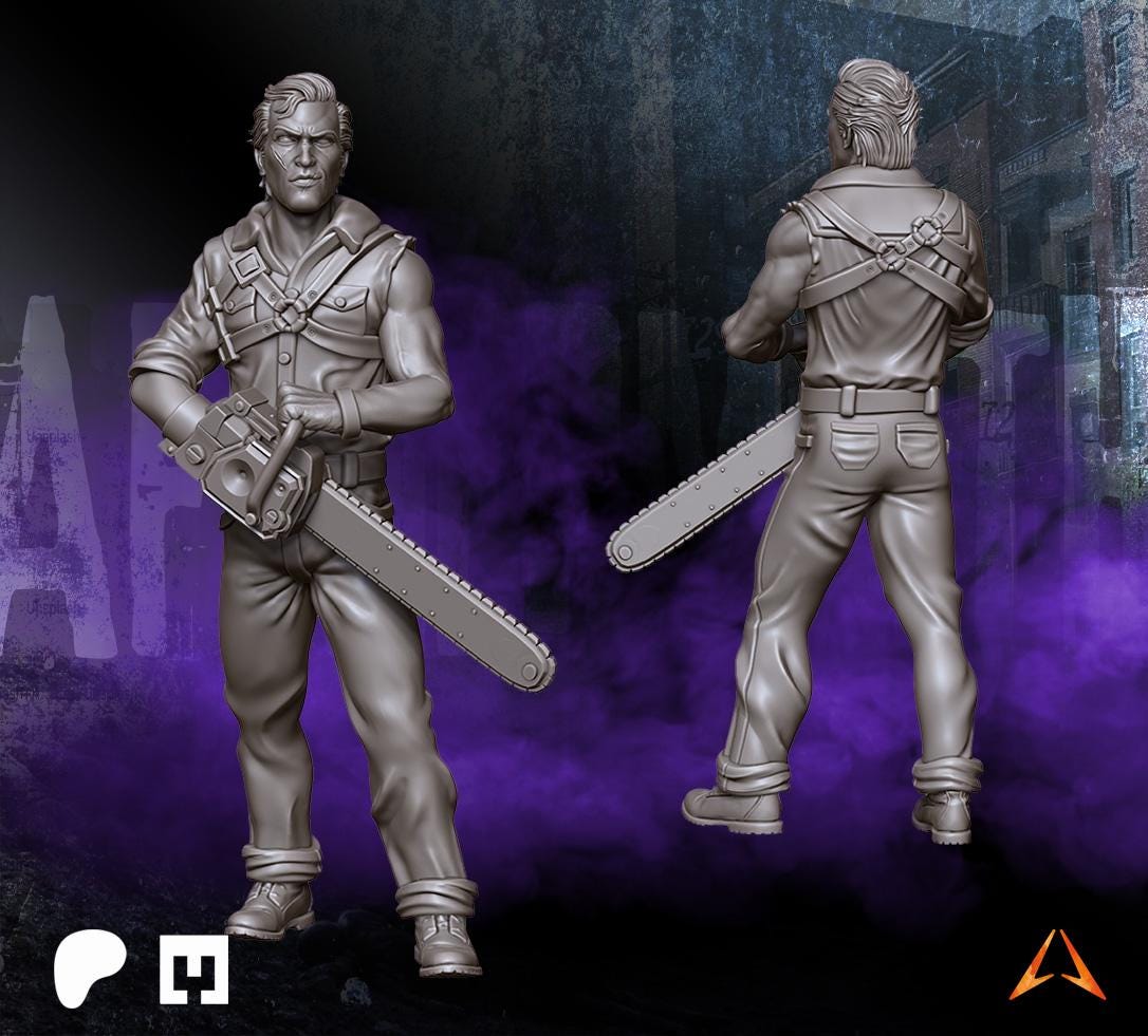 Hero Pose Ash | Zombie Miniatures | Evil Dead | Zombicide Minis