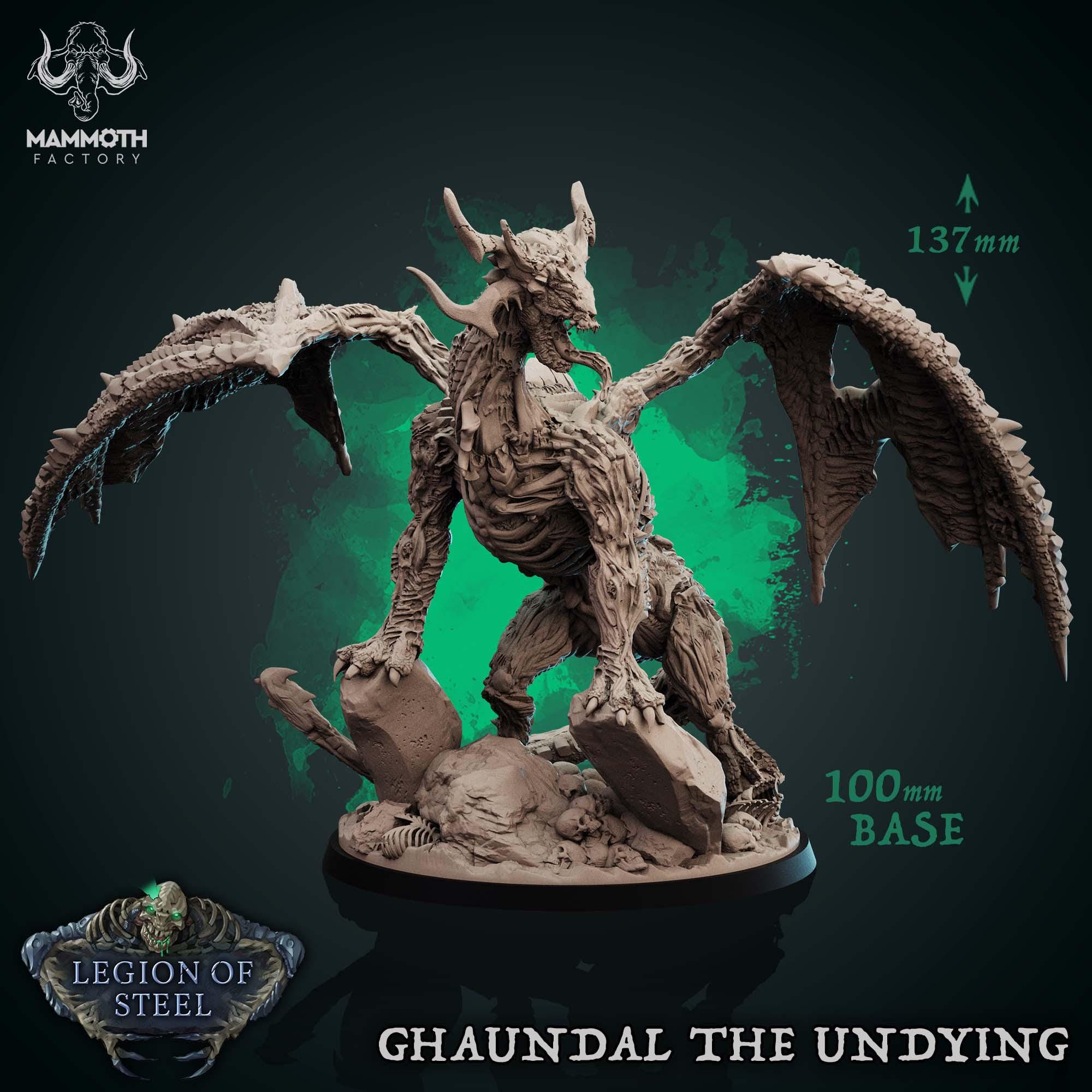 Ghaundal the Undying | Undead Dragon | 30mm 32mm | Dnd 5e | Legion