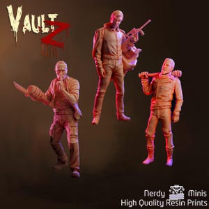Bad Guy Survivors | 30mm 32mm | Survivor Miniature | Walking Dead | Zombicide | Vaultz