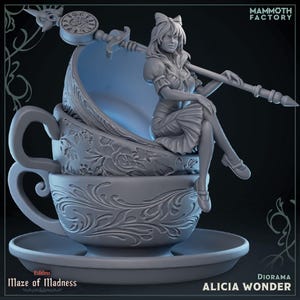 Alicia Wonder Diorama | 30mm 32mm | DnD 5e | Fateless Collection | Maze of Madness | Mammoth Factory