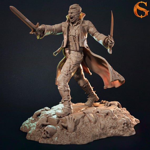 Male Vampire Rogue | 30mm 32mm | Sci Fi Miniatures | Solgood
