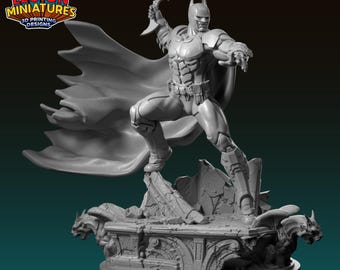 Armored Night Vigilante Knight | 30mm 32mm | Crisis Protocol | Superhero Miniatures | DnD Minis | Legion Miniatures