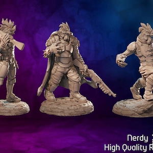 Sanders MacPopeye Mutant Chicken Warrior| D&D Minis | 30mm 32mm | SolGood Creations