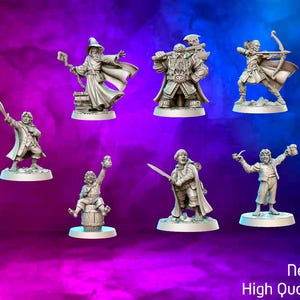 Fellowship Miniature Set | Pirates | 30mm 32mm | Fantasy Miniatures | RN EStudio