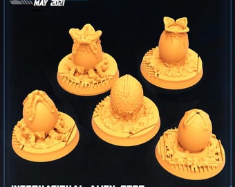 International Alien Eggs | 30mm 32mm | Sci Fi Miniatures | Aliens | Papsikels | Miniatures