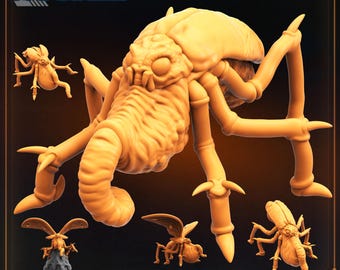 Xeno Fly Acid Pukers | 30mm 32mm | Sci Fi Miniatures | Alien Earth | Papsikels | Miniatures