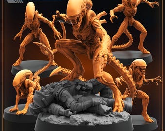 AE Xenomorphs | 30mm 32mm | Aliens vs. Humans | Aliens | Papsikels | Miniatures
