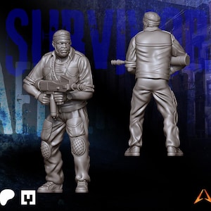 Flamethrower Guy | Survivor Miniatures | Last of Us | Zombicide Minis | 30mm 32mm | Aftermath Studios