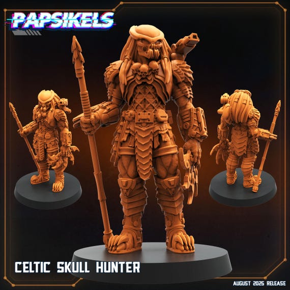 Celtic Skull Hunter | 30mm 32mm | Aliens Vs. Humans | Yautja