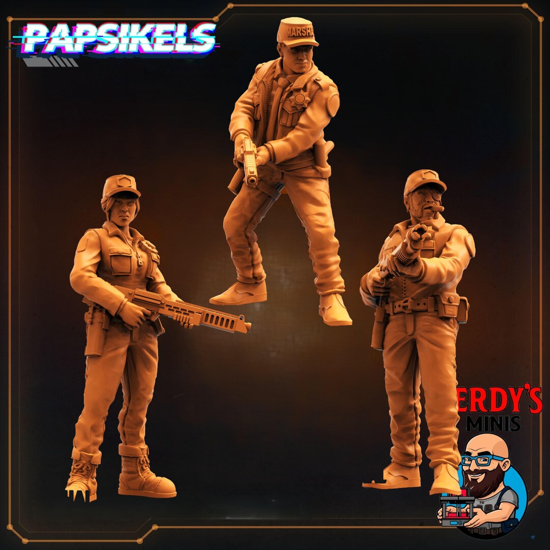 Colonial Marshals | 30mm 32mm | Aliens Vs. Humans | Xenomorph ...